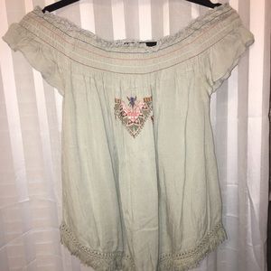 Hippie Laundry Off the Shoulder Top Size L